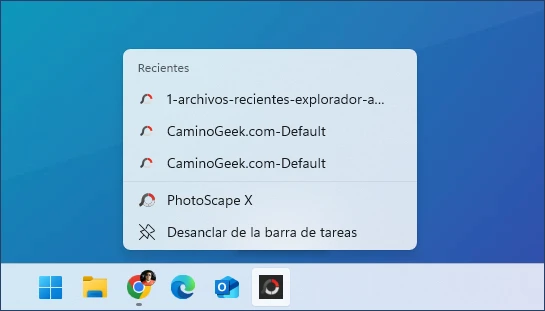 View recent files from the Windows taskbar